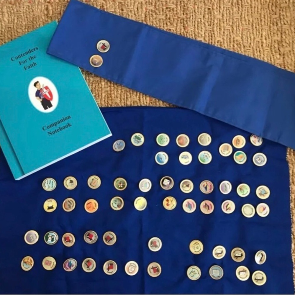 Contender’s for the Faith Blue Sash & 58 Badges Companion Notebook